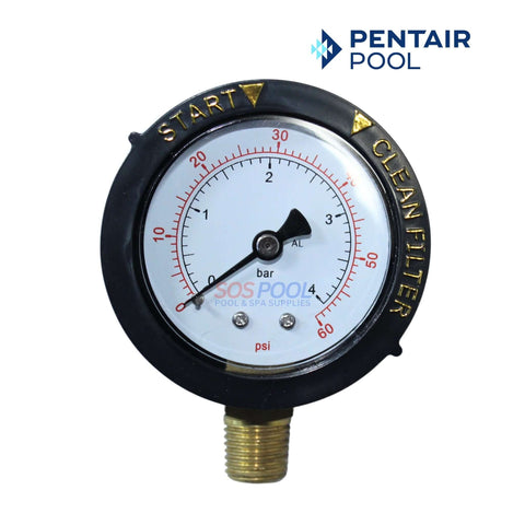 Pentair Clean and Clear Filter Pressure Gauge Replacement 0-60 PSI SOS Pool for pool and spa filtration systems.