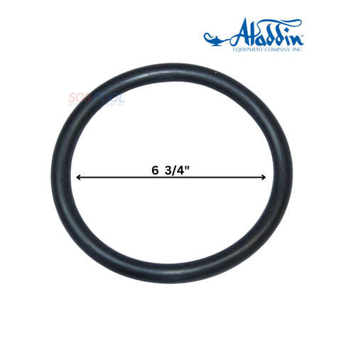 Aladdin O-ring for pool filtration, 6 3/4" diameter, essential for leak-proof sealing in SOS Pool systems.