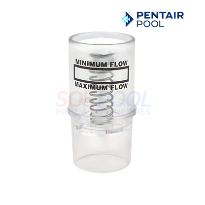 Pentair Cleaner Flow Gauge | 41200-0212 in clear plastic showing flow markings for accurate suction measurement in pool cleaners.