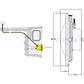 Diagram of Pentair Color LED Small Spa Light 5G IntelliBrite installation with dimensions, from SOS Pool.