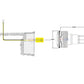 Diagram of Pentair MicroBrite Color LED Spa Light EC-620425 installation, showing dimensions and connection details for SOS Pool.