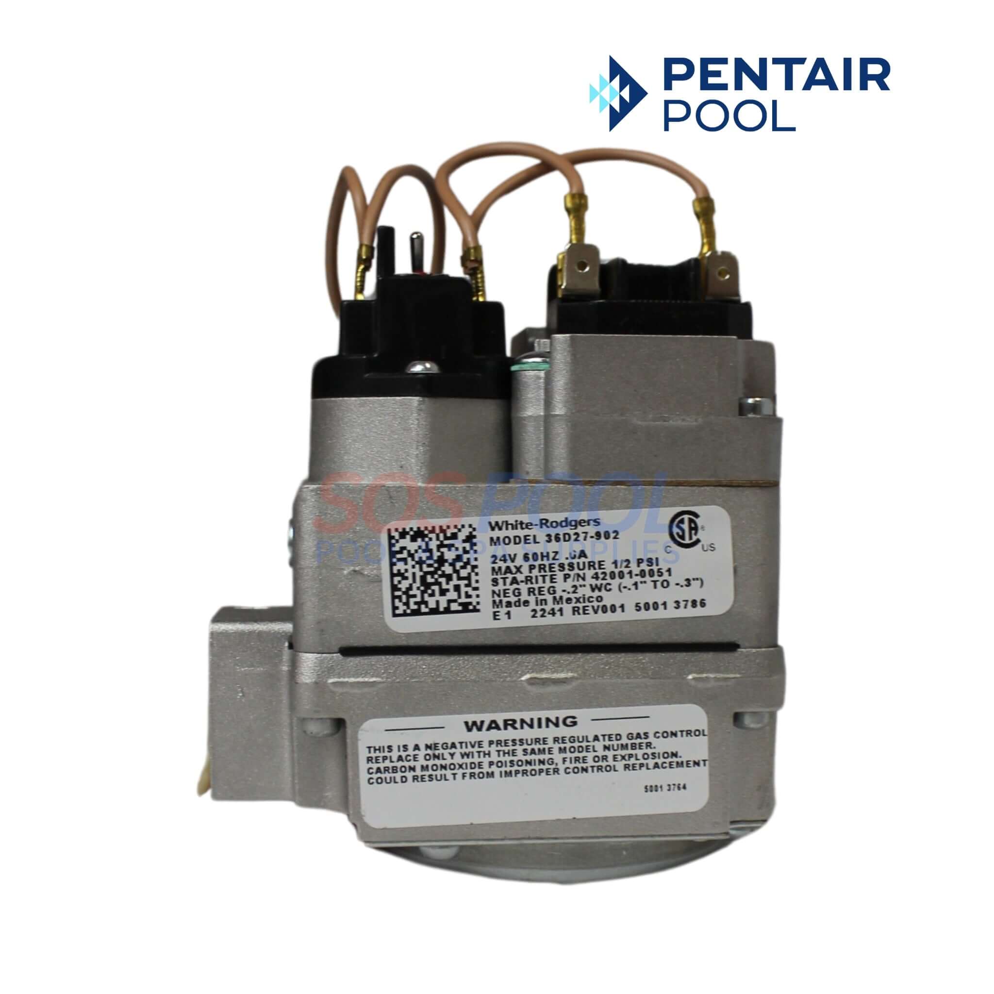 Pentair Combination Gas Control Valve Kit For MasterTemp and Max-E-The