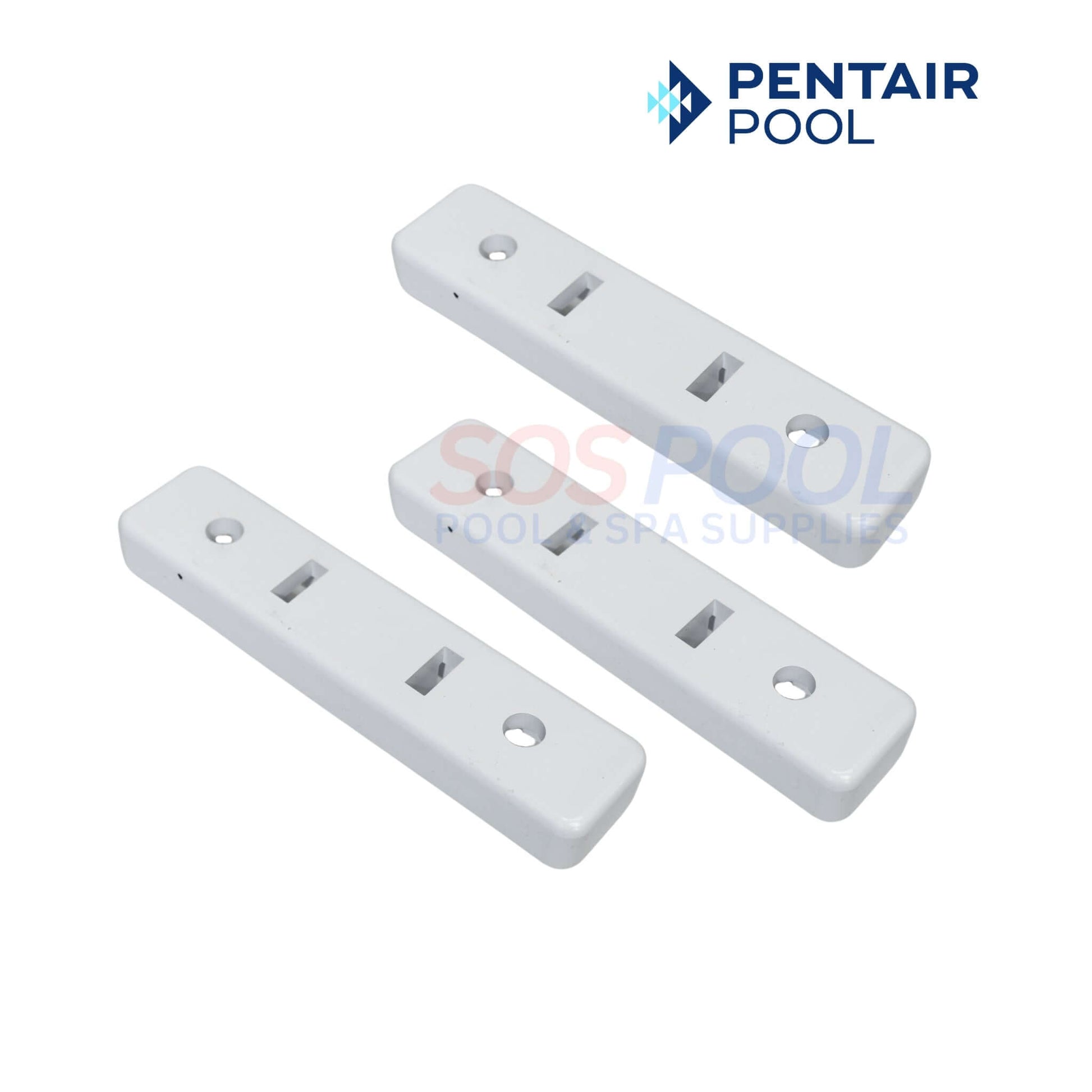 Pentair Pool replacement parts - set of 3 white skimmer wall mounts available at SOS Pool for easy installation.