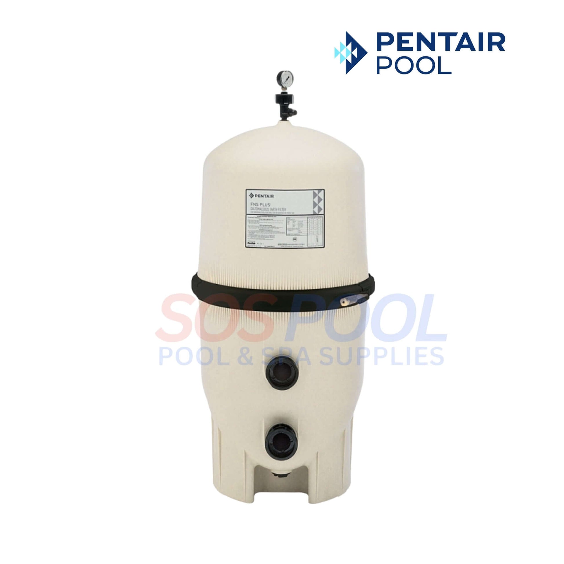 Pentair FNS Plus DE Filter 36 sq ft EC-180007, high-capacity swimming pool filtration system at SOS Pool.