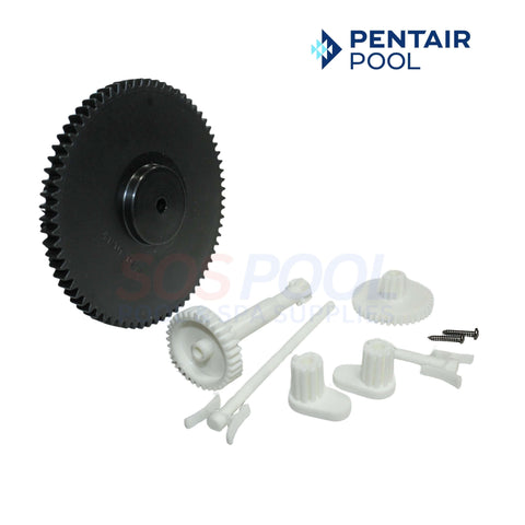 Pentair Gear Kit for Kreepy Krauly SandShark GW7504, includes steering drive assembly and sprocket clips. SOS Pool.