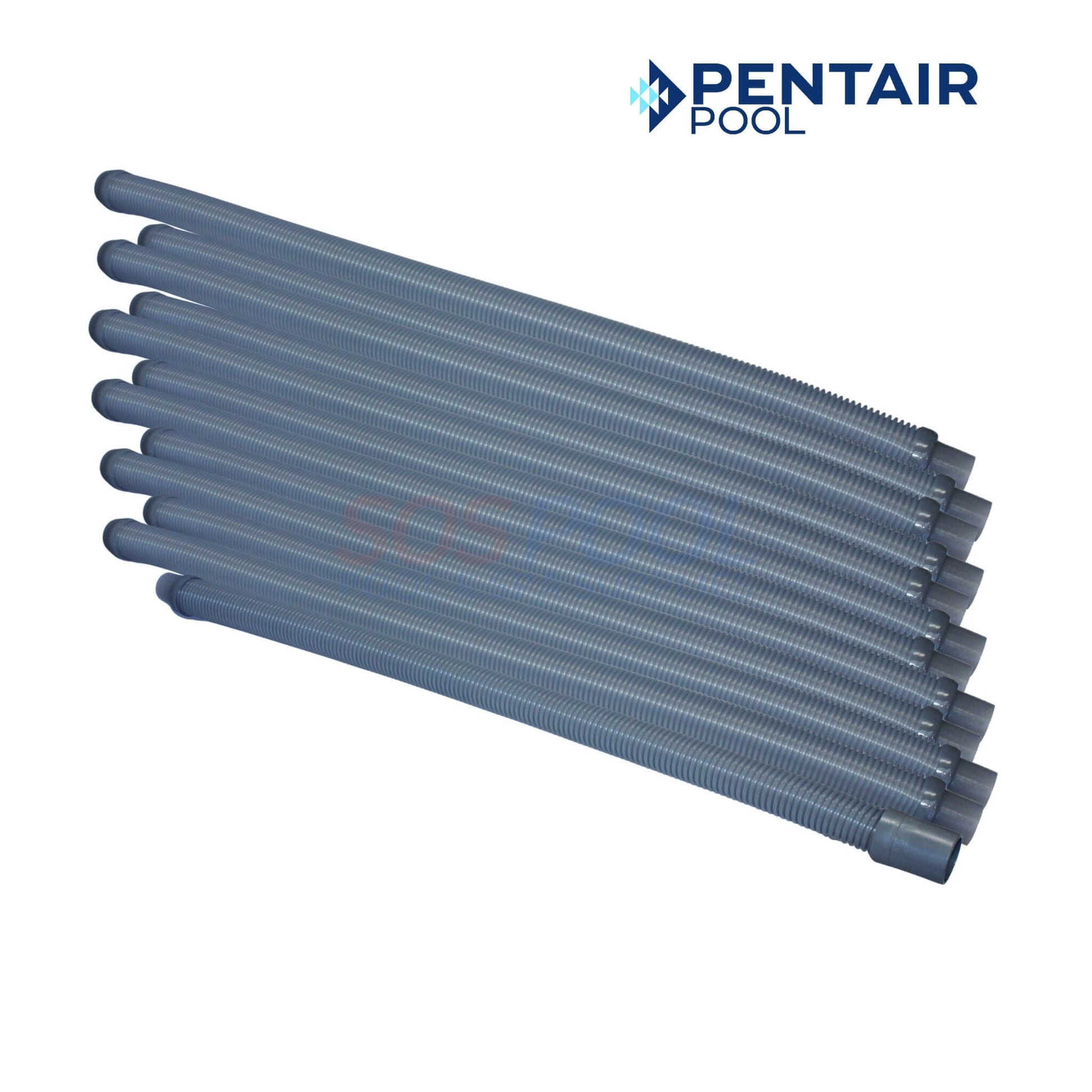 Pentair Great White & Dorado Sectional & Leader Hose | 41200-0130, 40-foot gray hose sections for pool cleaners, flexible and durable.
