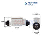 Pentair IntelliChlor IC15 Cell dimensions for above ground pool salt-chlorine generator by SOS Pool.