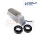 Pentair IntelliChlor IC60 Salt Chlorine Generator with two connecting collars for easy installation at SOS Pool.