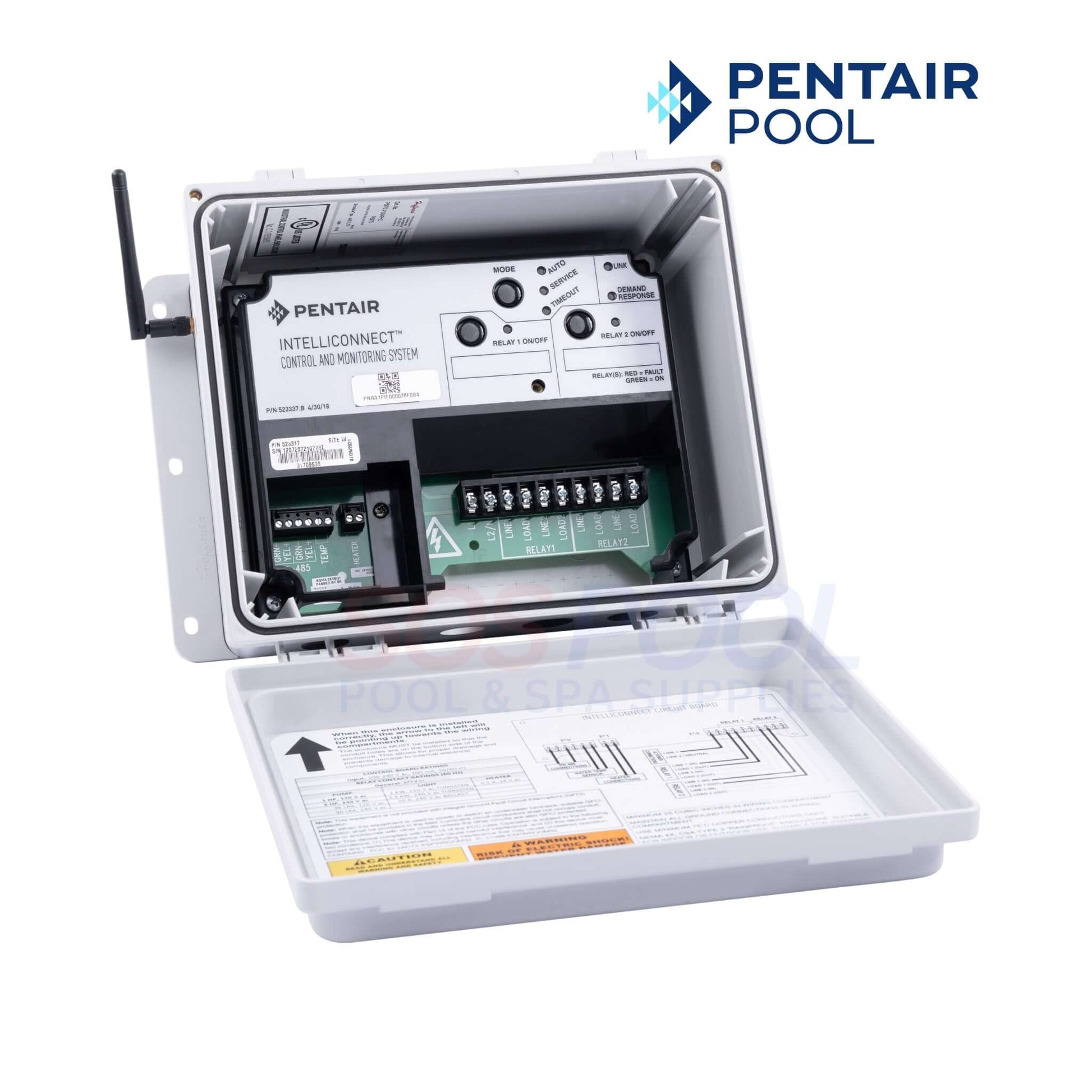 Pentair IntelliConnect Pool Control System | EC-523317 open overview showing components, ideal for managing SOS pool devices.