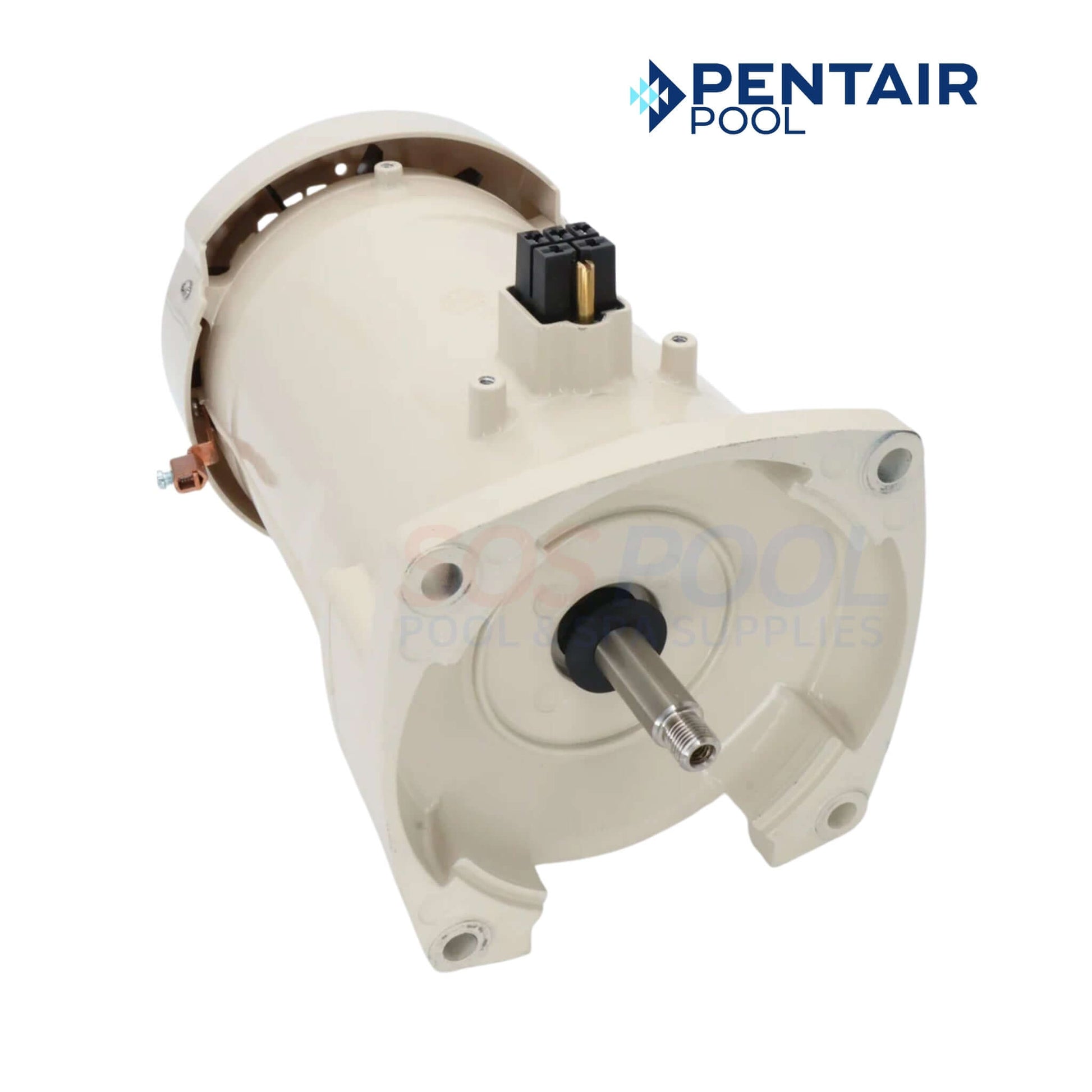 Pentair IntelliFlo Variable Speed Pump Motor | 3.2kW | 350305S shown from the side, featuring a beige motor casing for pool systems.