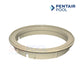 Pentair 08650-0159 Lid and Collar for U-3 Skimmers in tan, SOS Pool branded, 10.5 inches wide for optimal pool performance.
