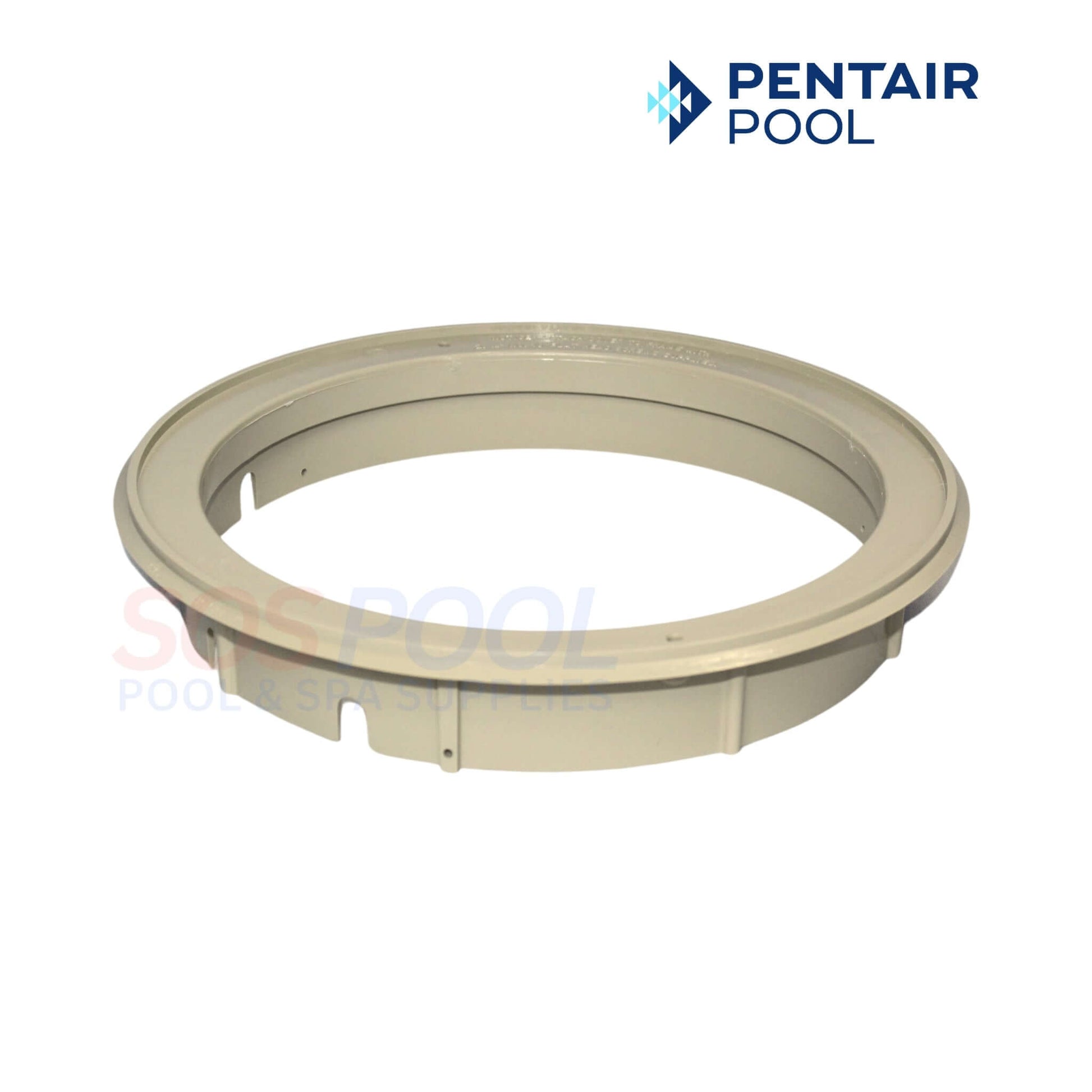 Pentair 08650-0159 Lid and Collar for U-3 Skimmers in tan, SOS Pool branded, 10.5 inches wide for optimal pool performance.