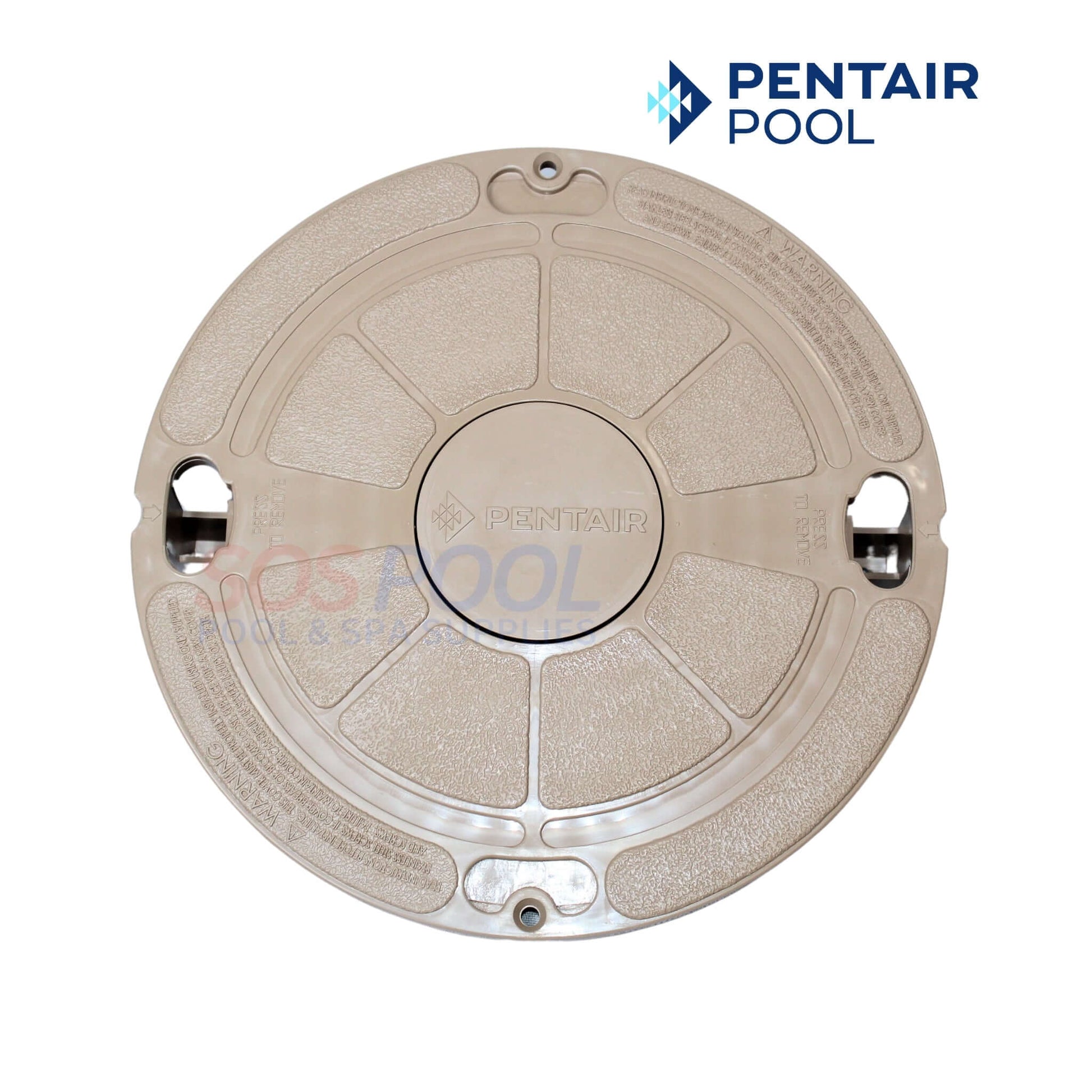Pentair Lock Down Lid for Admiral Skimmers, Tan, 85007430, SOS Pool, durable lid for pool filtration maintenance.