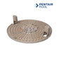 Pentair Lock Down Lid for Admiral Skimmers, Tan, OEM 85007430, SOS Pool, durable fit for filtration maintenance.