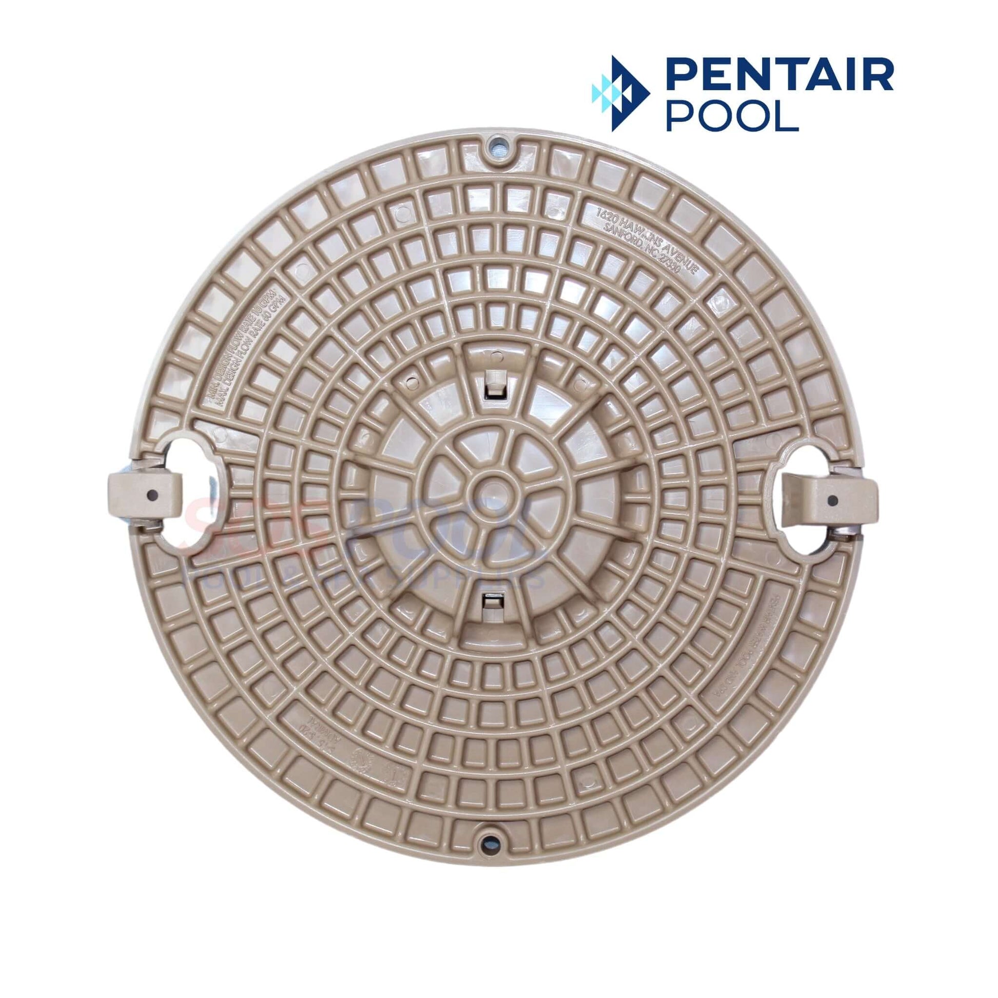 Pentair Lock Down Lid for Admiral Skimmers, Tan, OEM 85007430, prevents debris for SOS Pool filtration.