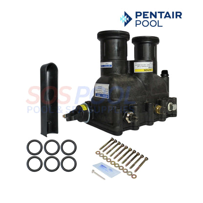 Pentair manifold kit for MasterTemp & Max-E-Therm heaters 200 & 175, essential water connections hub, SOS Pool.