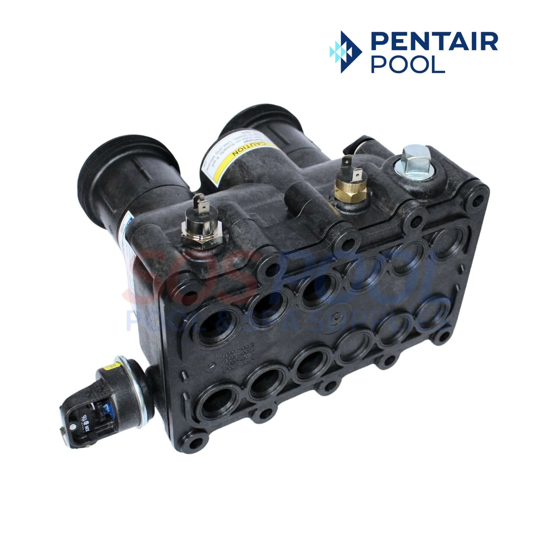 Pentair manifold kit for MasterTemp and Max-E-Therm heaters, 77707-0014, crucial hub for connections, SOS Pool.