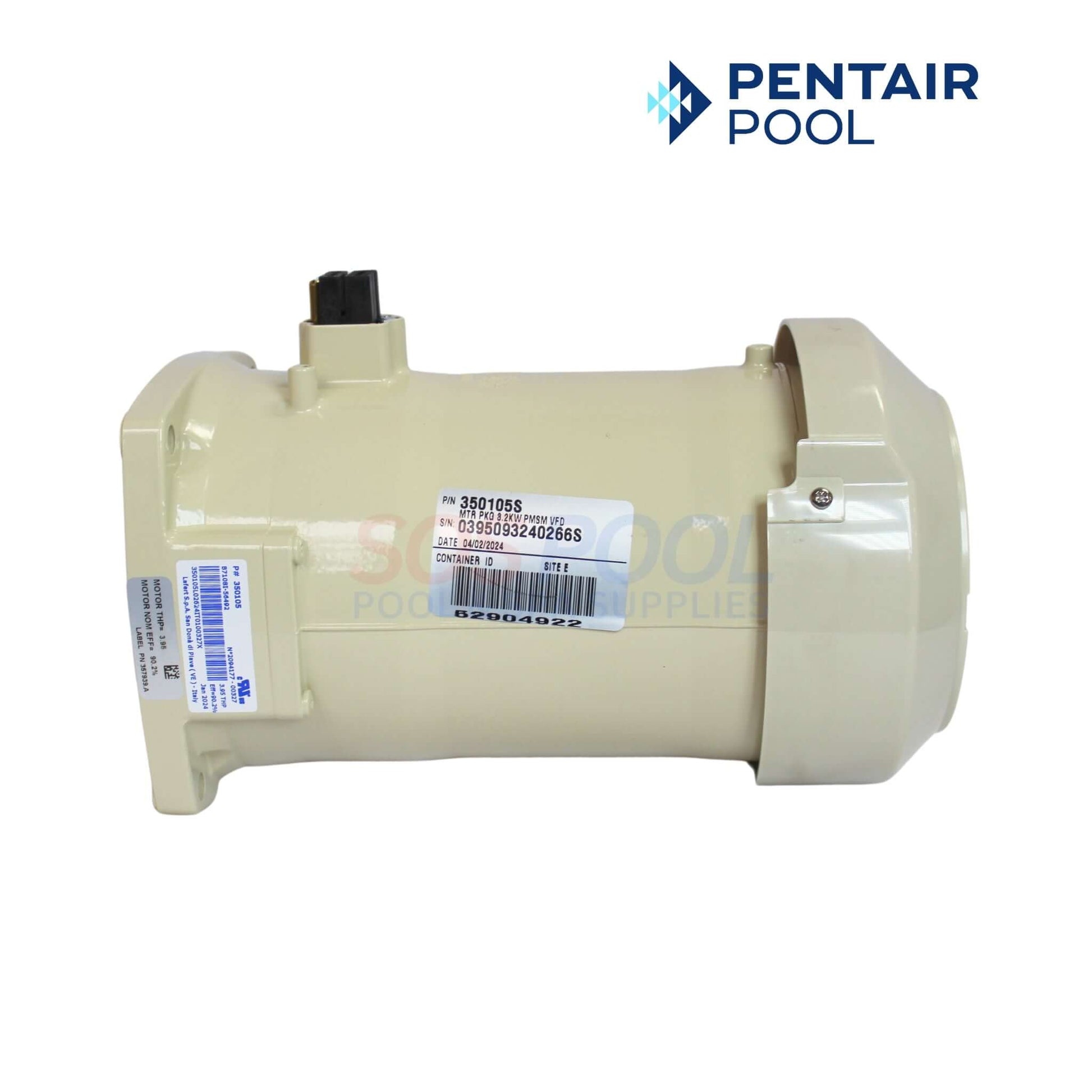 Pentair Motor Variable Speed for IntelliFlo 011018 | 350105S, OEM replacement motor for SOS Pool.