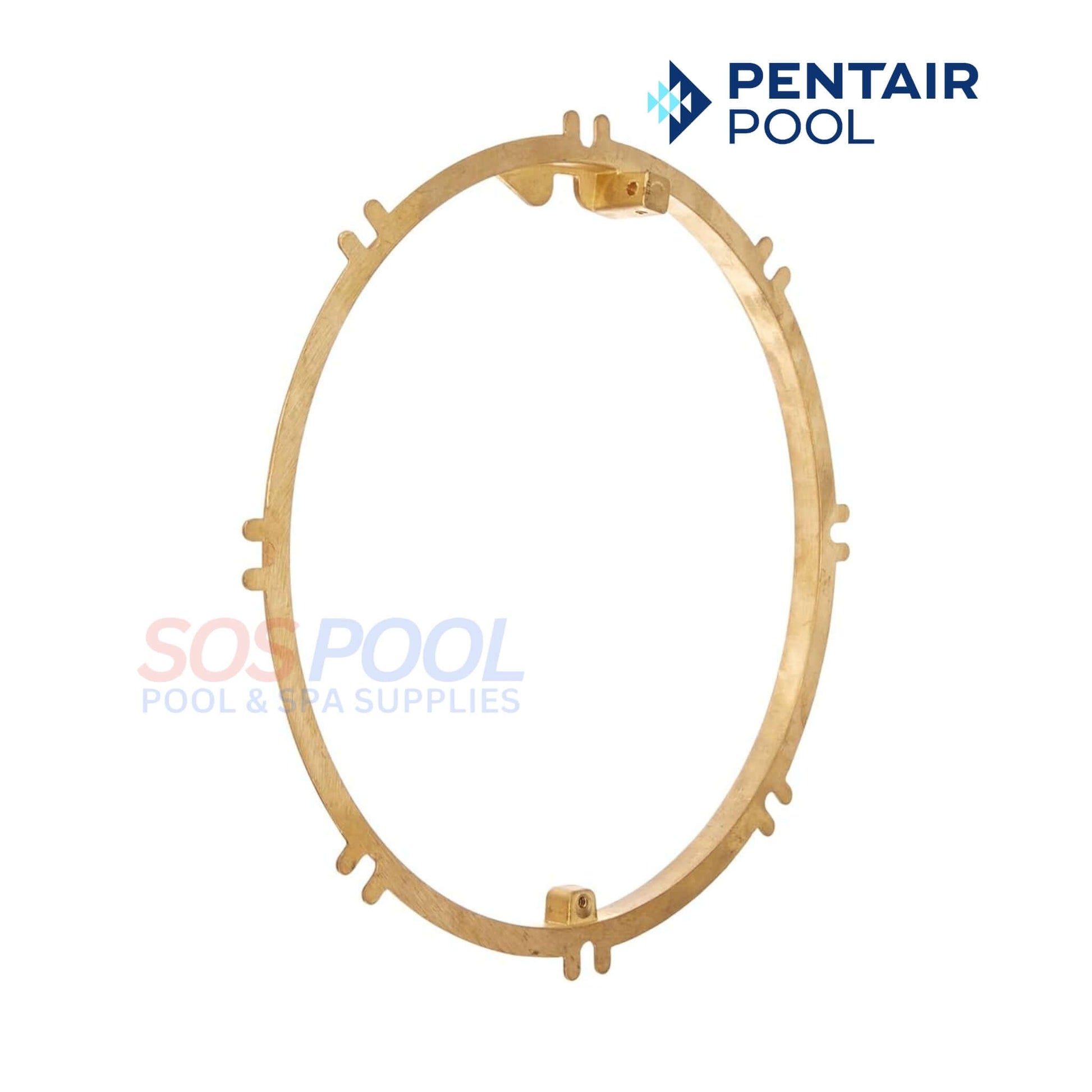 Pentair Mounting Brass Ring 79211600 for large stainless steel niches by SOS Pool, durable and secure for pool lighting.