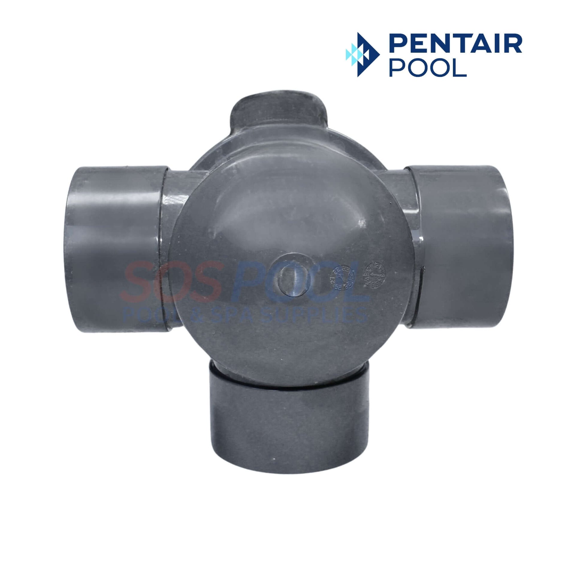 Pentair PVC Diverter Valve 2" 3 Way 263028 by SOS Pool, durable and chemical-resistant for pools and spas.