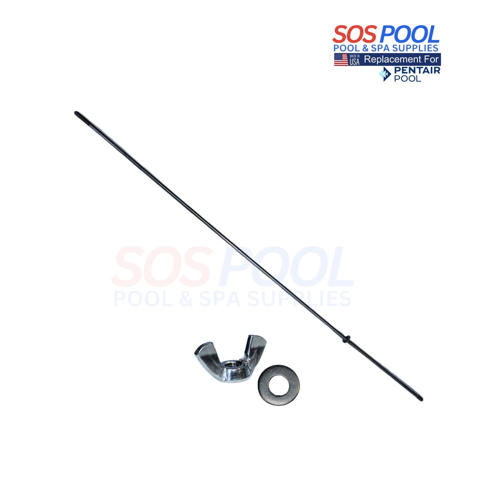 Pentair Purex Filter Rod Assembly from SOS Pool, 60 sq. ft Filter Tie Rod with secure connection for pool filtration.