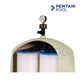Pentair Quad DE 100 Sq Ft Cartridge Pool Filter | EC-188594 showing internal cartridges and gauge, ideal for SOS Pool supplies.