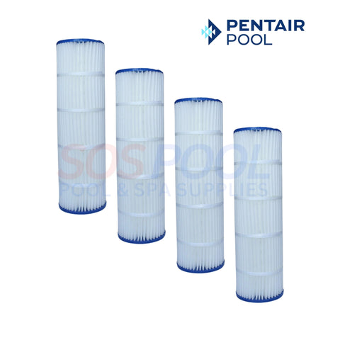Pentair Quad DE 60 Filter Cartridge 4 Pack 178654 for clear pool and spa water | SOS Pool