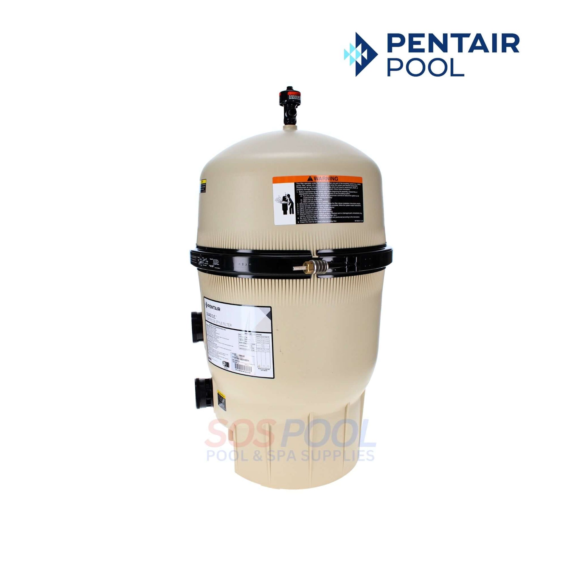 Pentair Quad DE Cartridge Style Filter EC-188592 60 sq. ft. for crystal clear pool water at SOS Pool.