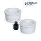 Pentair Pool fitting kit with two white hubs and black connector for SOS Pool supplies.