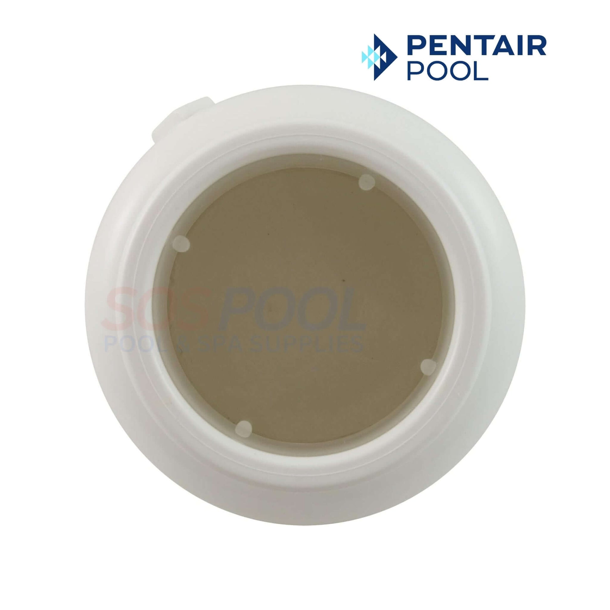 Pentair Rainbow Feeder Check Valve 1.5" - 2" | R172288 top view, white color, designed for preventing chemical backflow in pools.