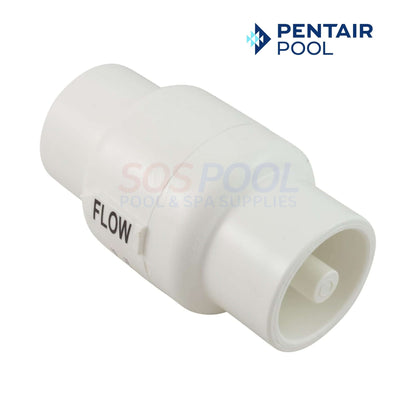 Pentair Rainbow Feeder Check Valve 1.5" - 2" | R172288 in white, used to prevent chemical backflow in pool systems.