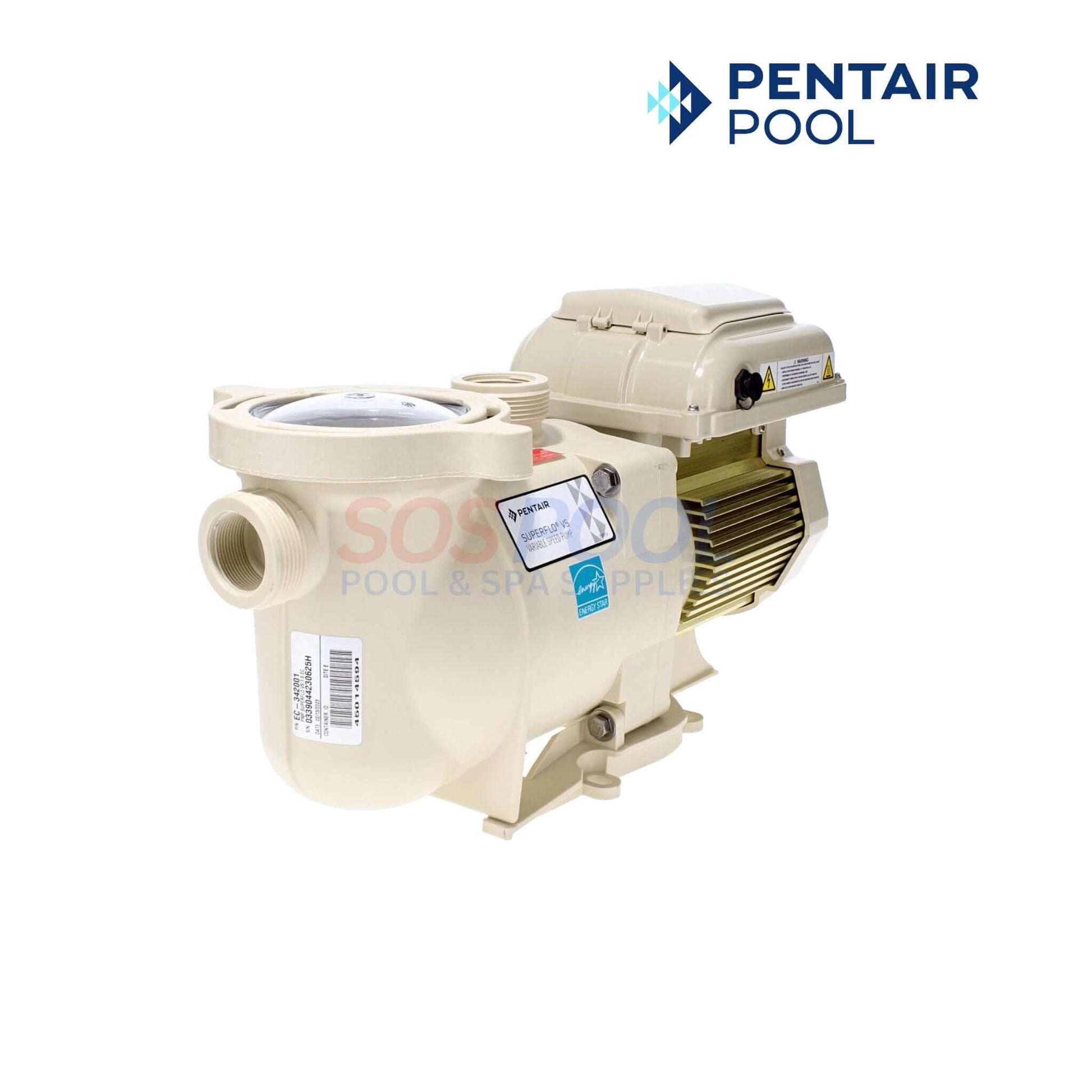 Pentair SuperFlo 1.5 HP Variable Speed Pump for pools | Energy-efficient, durable design from SOS Pool.