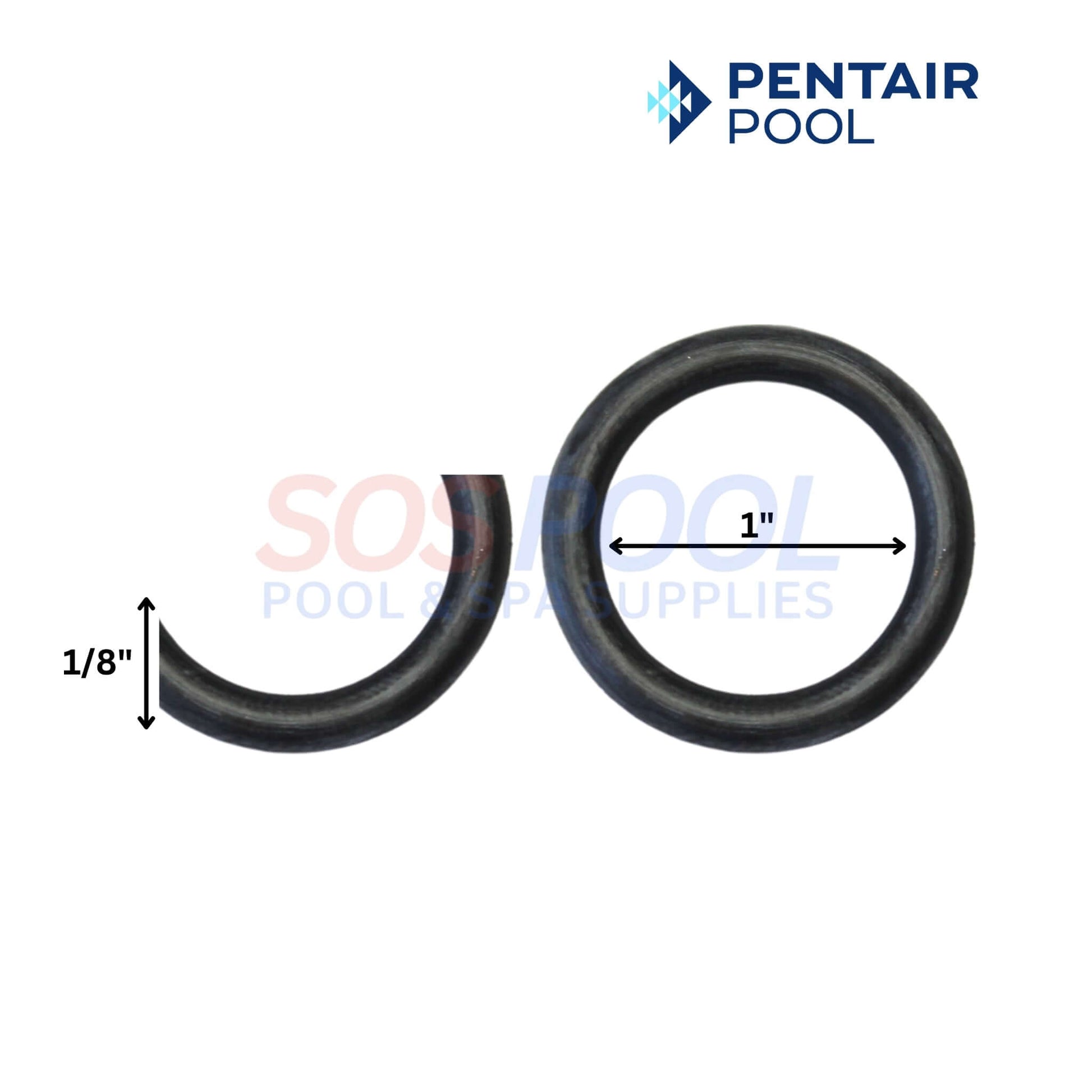 Pentair Pool O-Ring from SOS Pool; 1" diameter, 1/8" thick, essential for MasterTemp heater sealing.