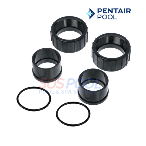 Pentair Union Kit 352210 for Dynamo, Dynatron pumps, includes unions and O-rings, SOS Pool quality parts.
