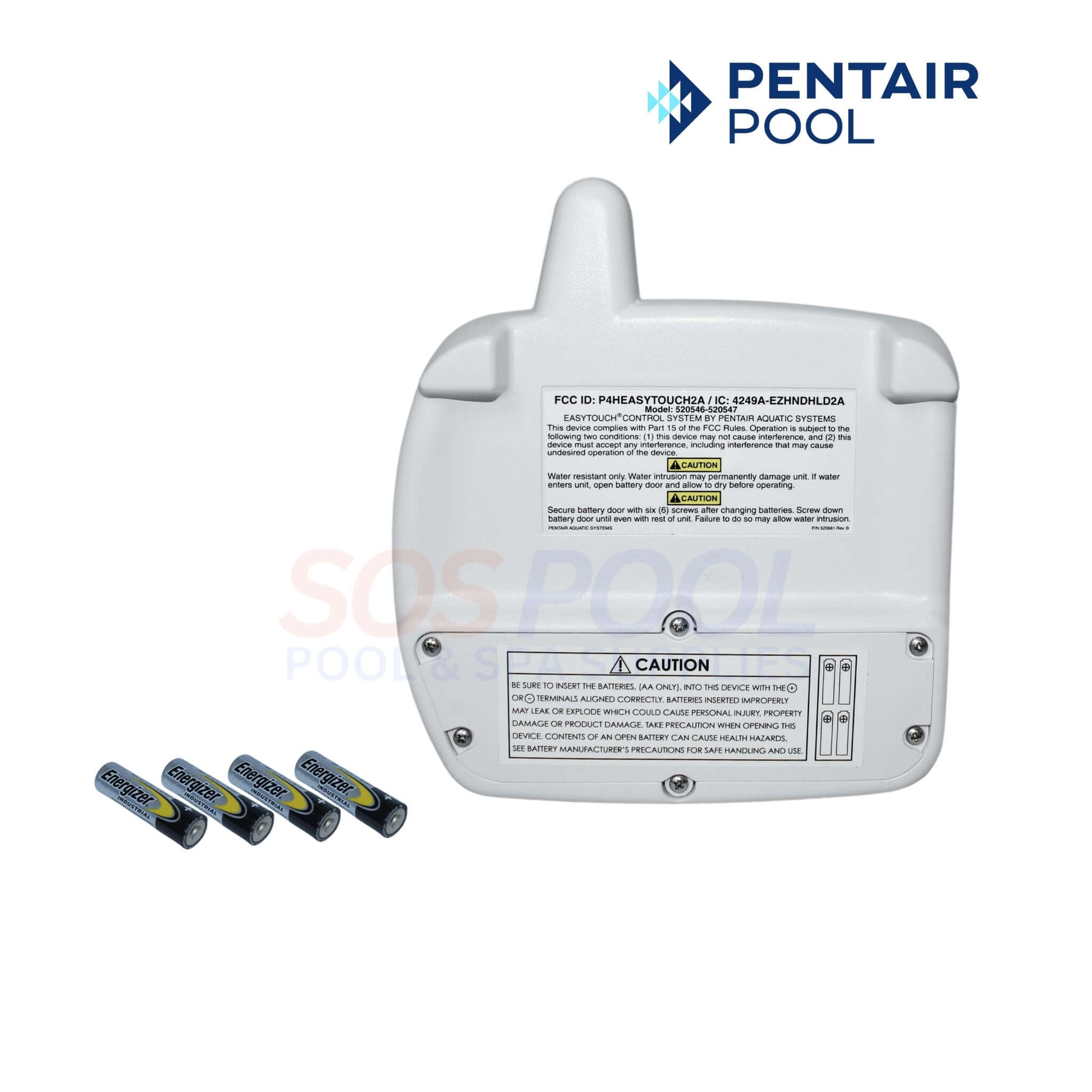 Pentair Wireless Remote and Receiver for EasyTouch Systems with 4 Auxiliary functions, model 520546, SOS Pool.