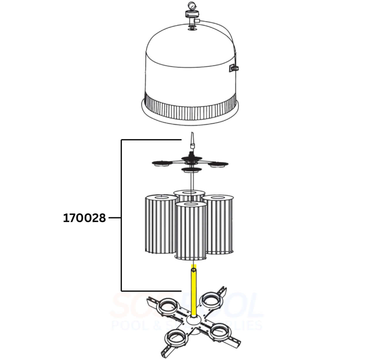 Pentair Air Bleed Tube Assembly For Quad DE 80 and Clean & Clear Plus