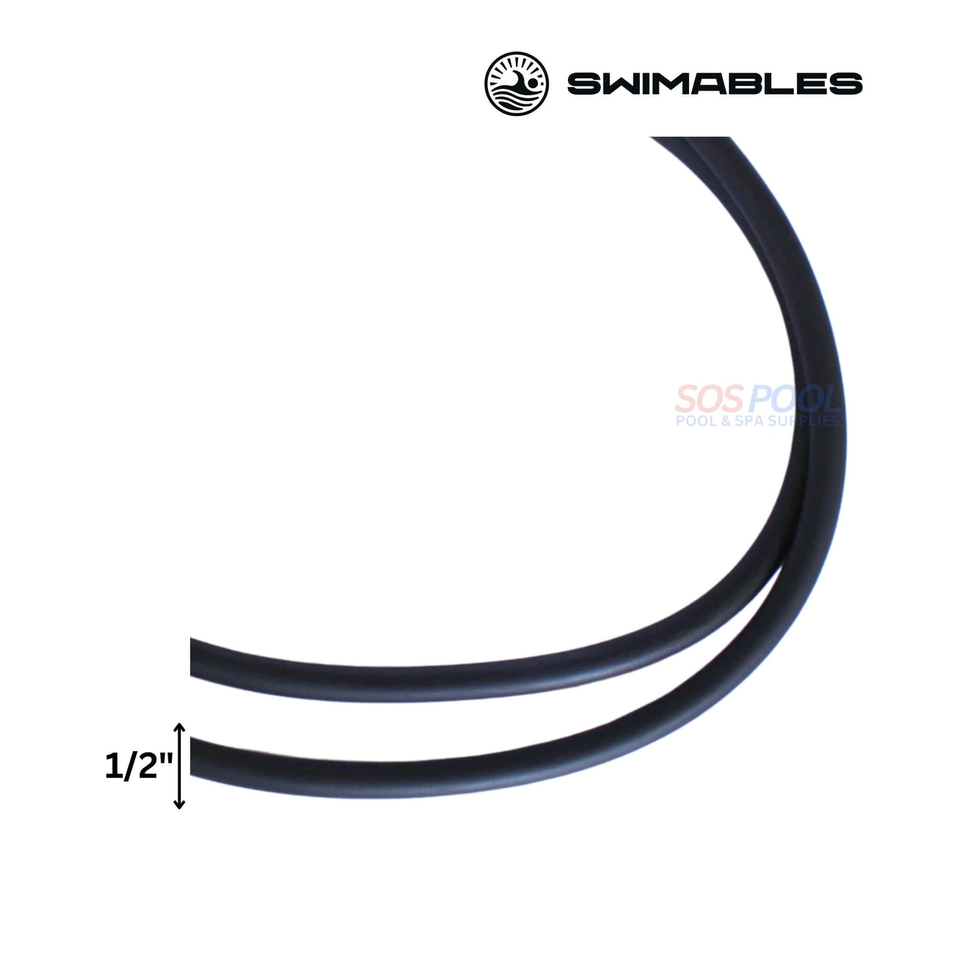 Swimables 1/2 inch hose, durable and flexible, ideal for pool maintenance from SOS Pool.
