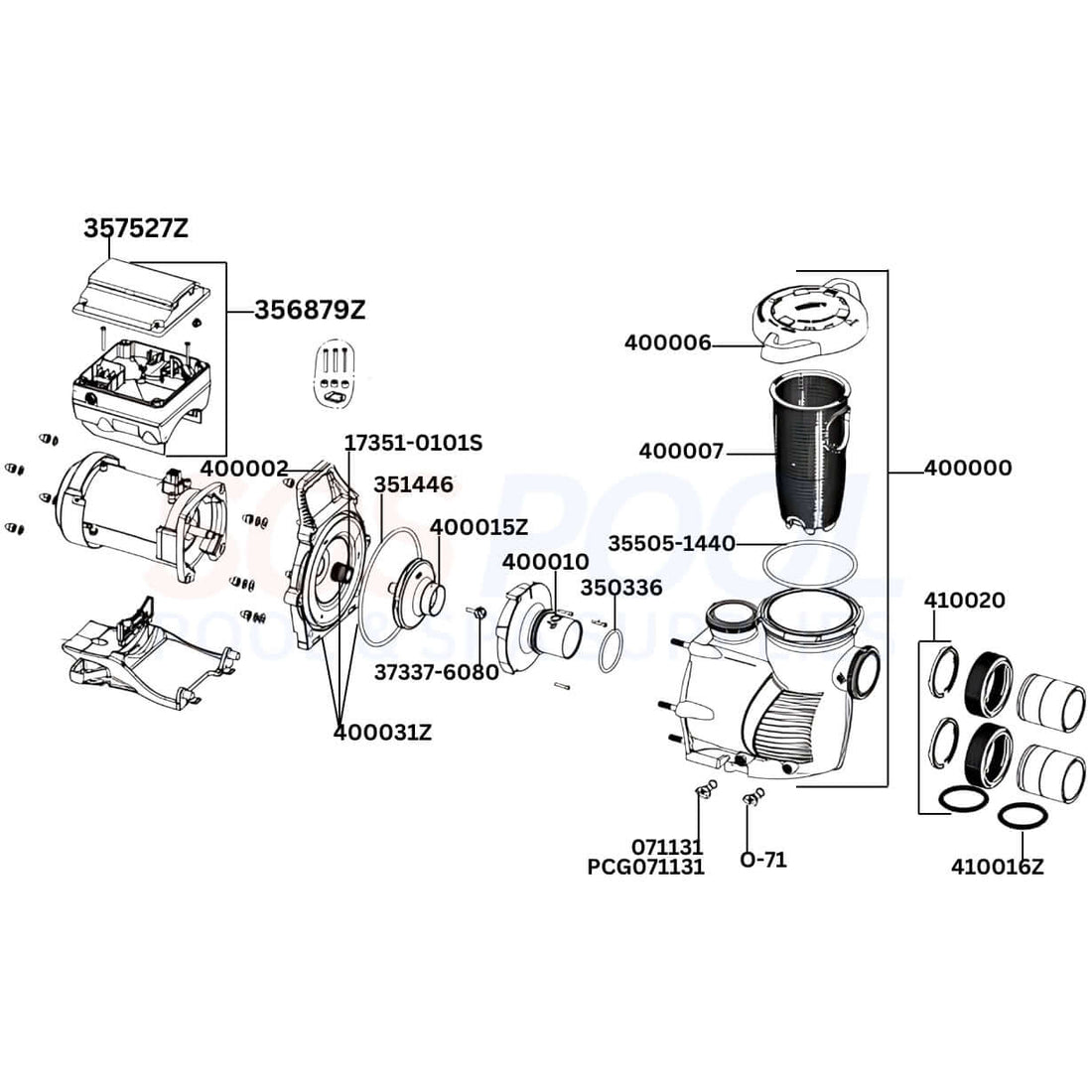 Pentair IntelliFloXF VSF Pump Diagram & Part List