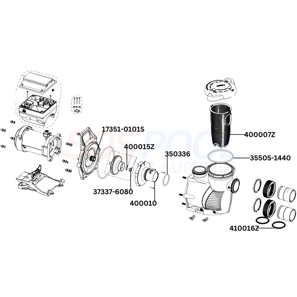 Pentair IntelliPro XF VSF Pump Diagram & Part List