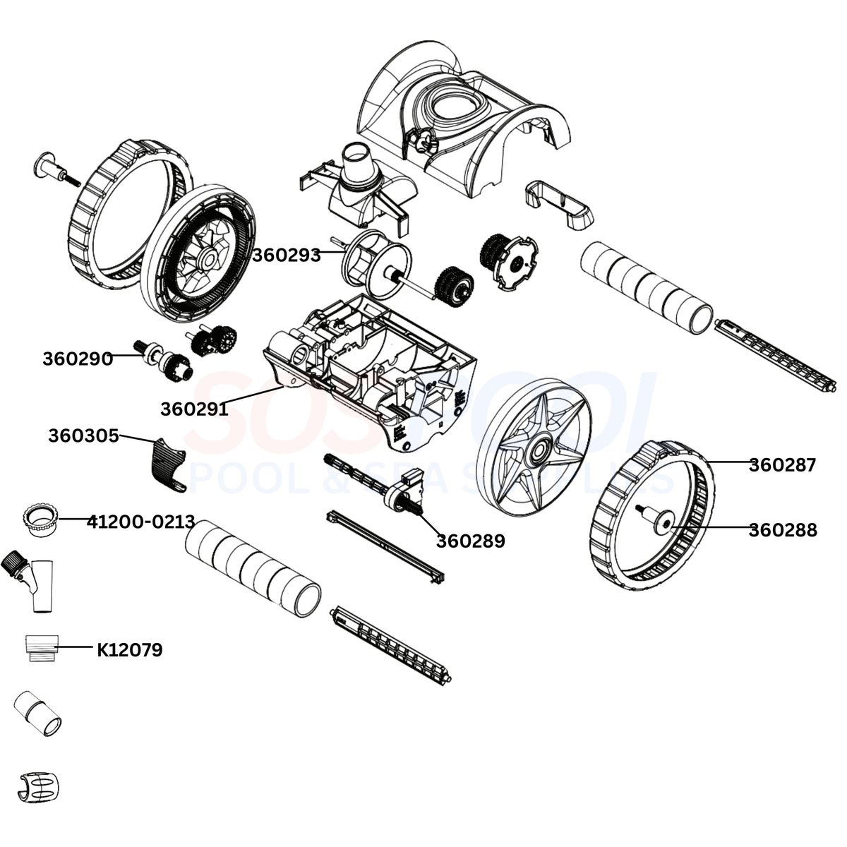 Pentair Kreepy Krauly Warrior Cleaner Diagram & Part List