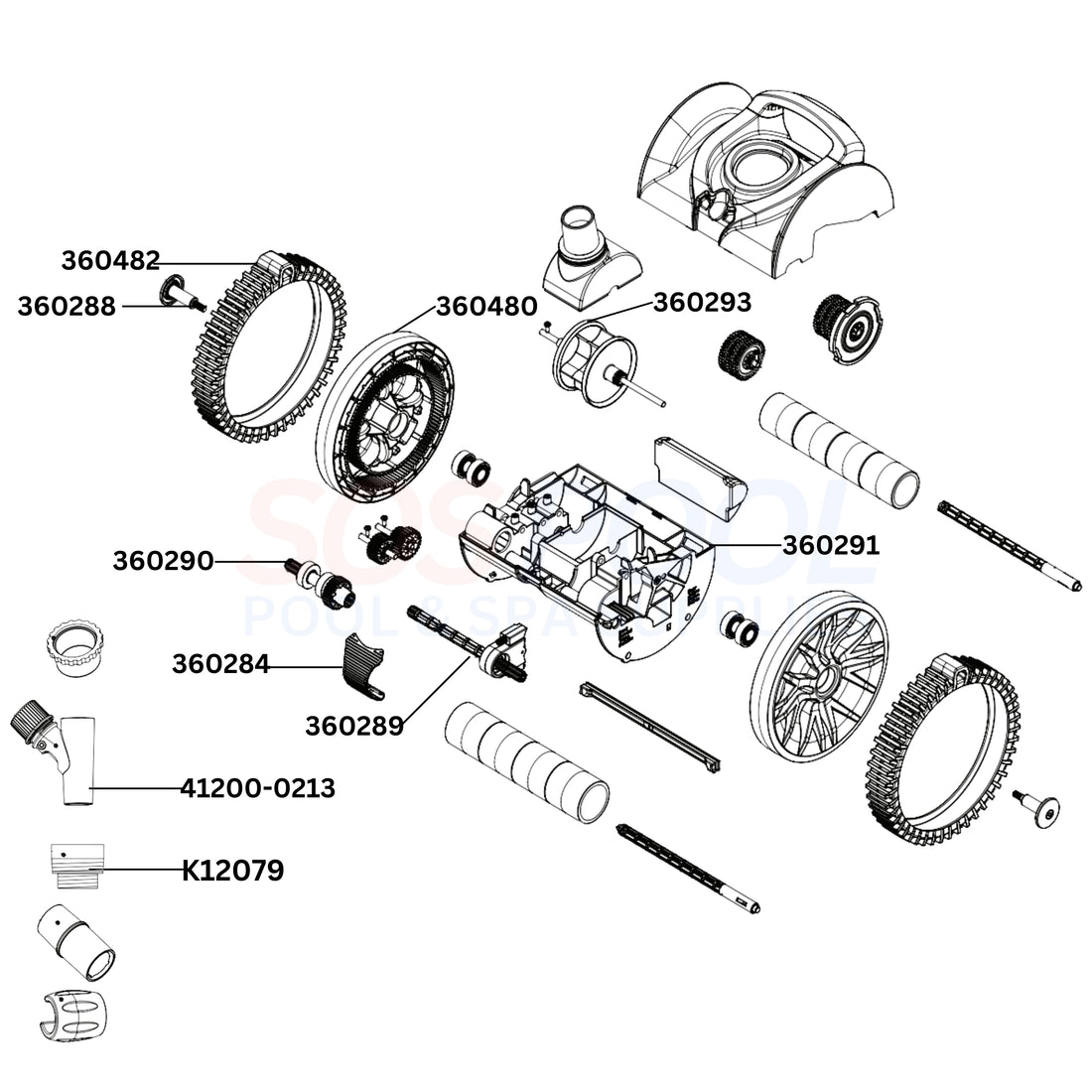 Pentair Rebel Inground Cleaner Diagram & Part List
