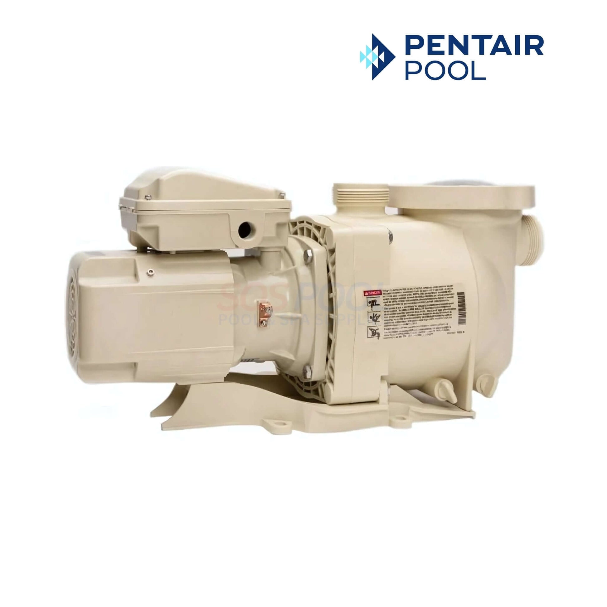 Pentair SuperFlo Single Speed Premium Pool Pump for in-ground pools, 1.1 THP motor, EC-348190, SOS Pool.