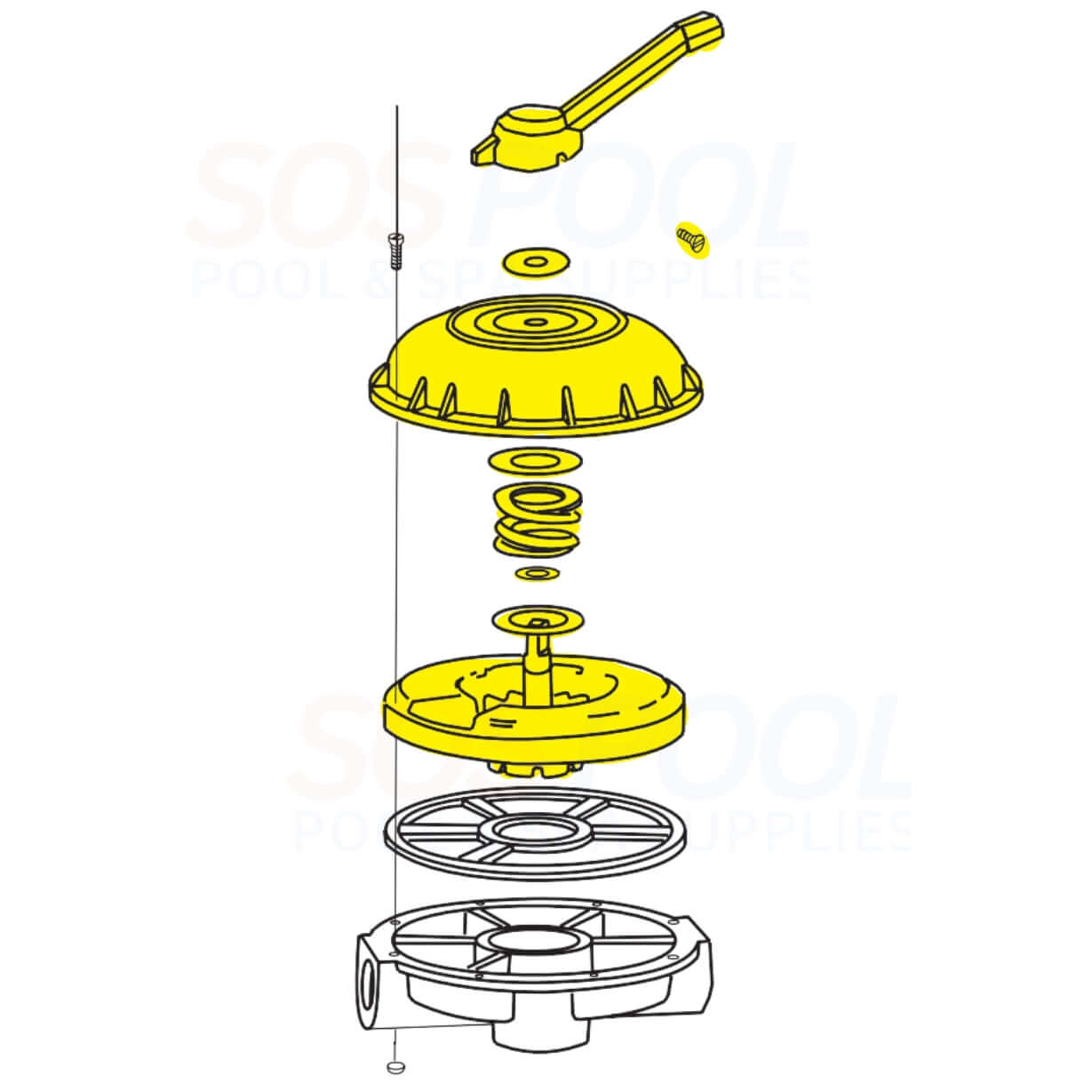 Pentair Top Assembly For 2in HiFlow Multiport Valves | 272422