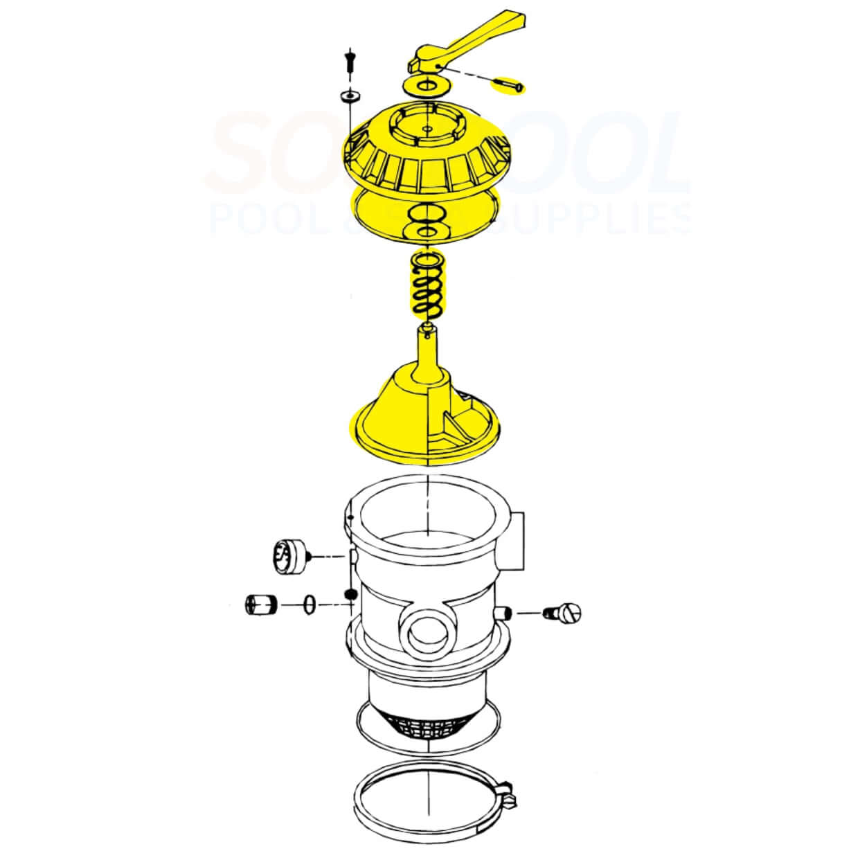 トップス pedestalpolo Pentair Top Assembly Valve For 1-1/2