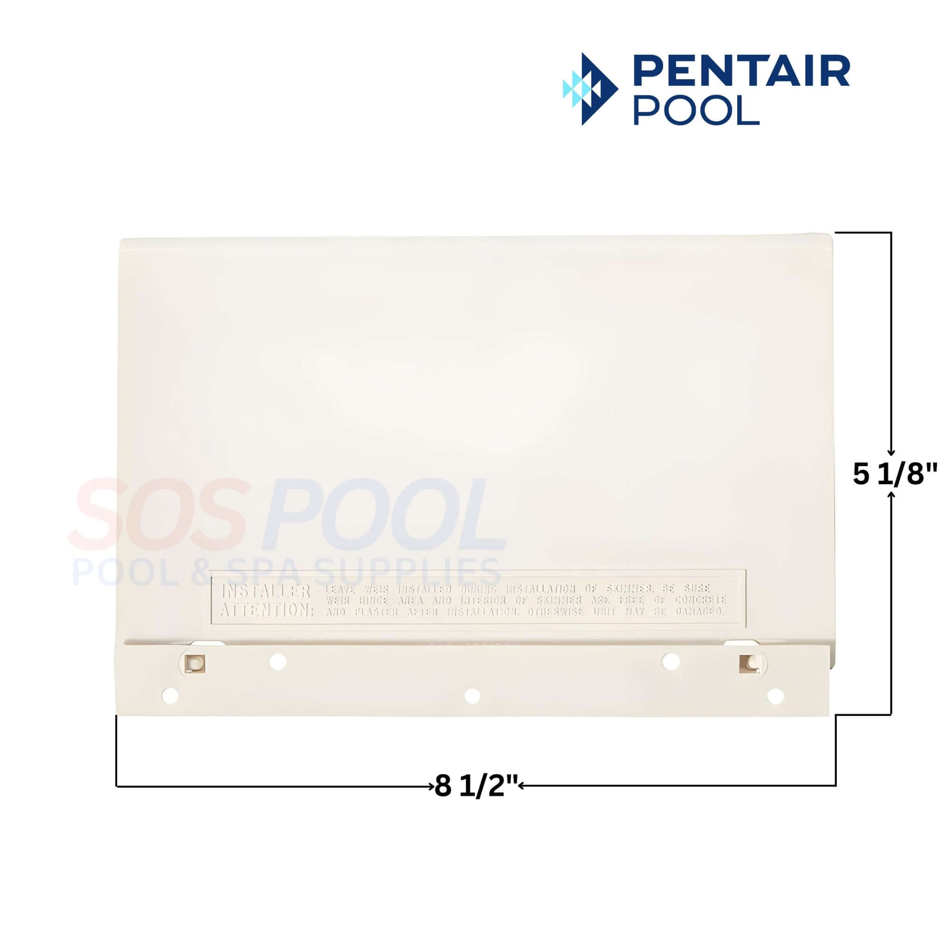 Pentair Weir Gate for U-3 Skimmers, White, 08650-0022, 8.5x5.125 inches, Reliable water flow, SOS Pool.