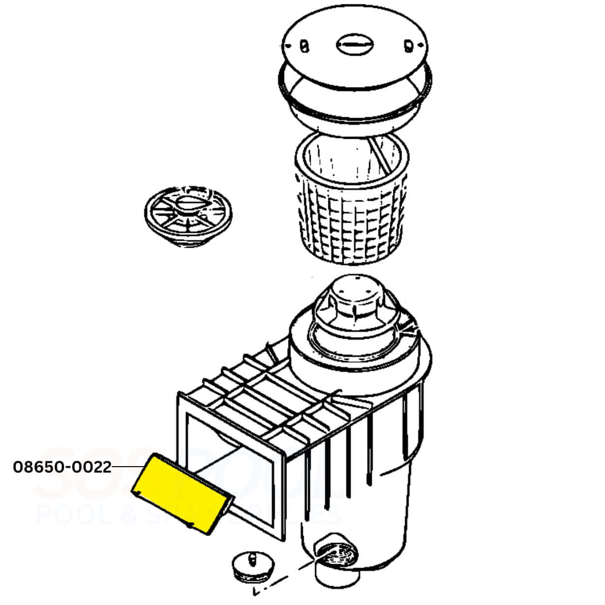 Pentair Weir Gate For U-3 Skimmers | White | 08650-0022