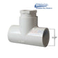 Perma-Cast 1.5" Plumbing Kit | 08KIT-15 PVC T-fitting shown angled, ideal for SOS Pool installations and swimming pool parts.