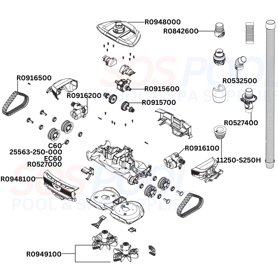 Polaris Atlas Cleaner Diagram & Part List