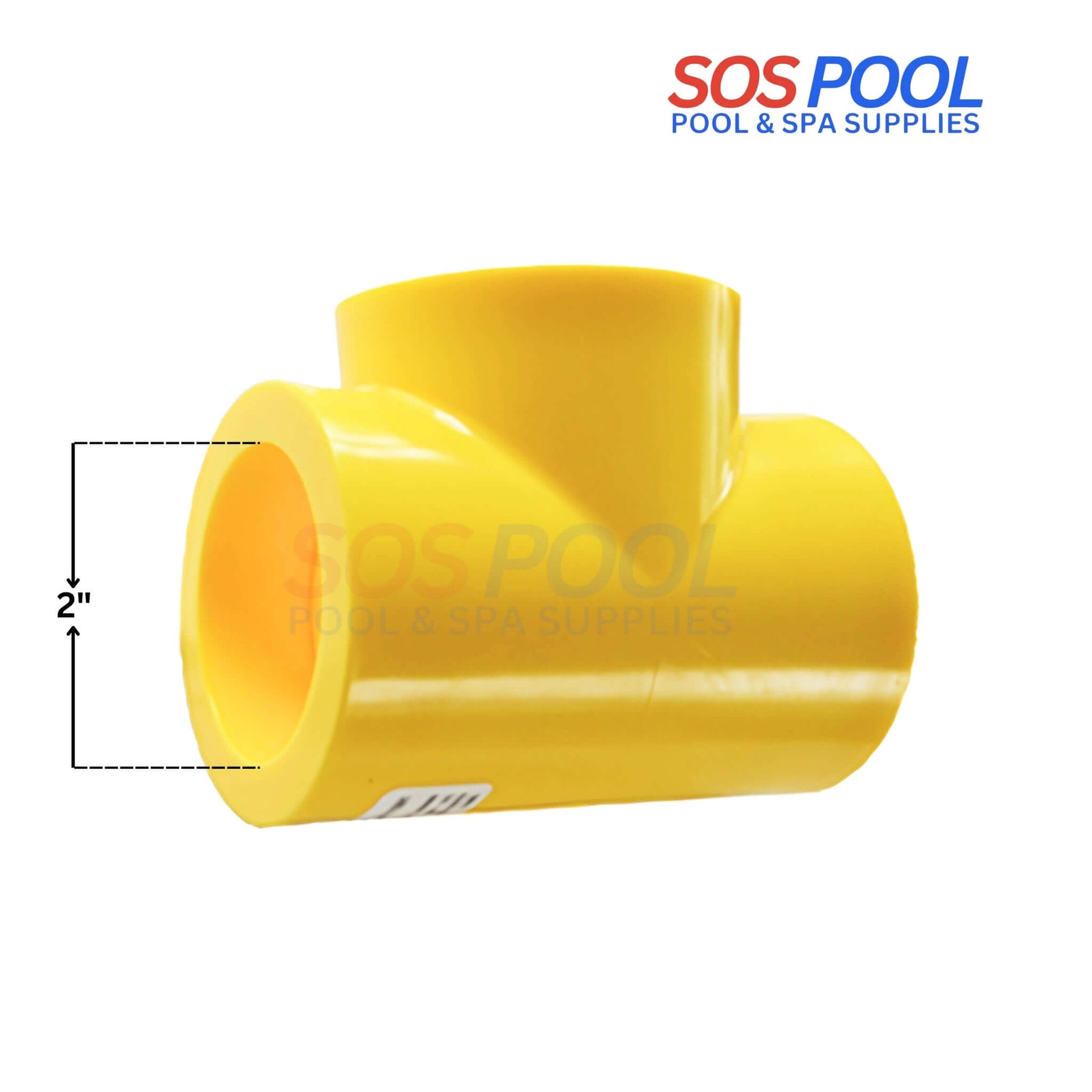 Poly Fusion Tee 2" IPS for gas piping systems by SOS Pool, model number 12345, durable and leak-proof.