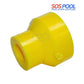 Poly Socket Fusion Reducer Bushing 1.5" x 3/4" for polyethylene pipes, durable, leak-proof connection, SOS Pool, SKU: 12345.